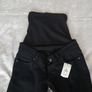black ripped maternity jeans Image 3