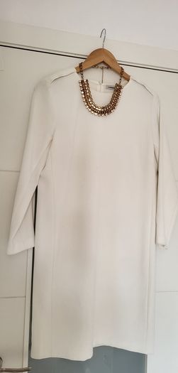 J. LINDEBERG ivory long sleeve dress Sz 40 ( Fit 10 UK) - Rrp 130 (New)