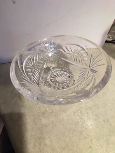 Tipperary Cut CRYSTAL, Vintage, Hand Blown, Salad Bowl, Gatsby Glamour.No.25