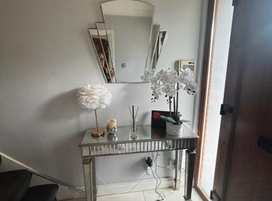 Art deco style  mirror table and mirror