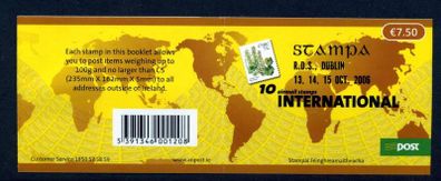 2006 Ireland Stampa Members Souvenir overprinting Navelwort International Stamp Definitive Booklet Mint Never Hinged (MNH)