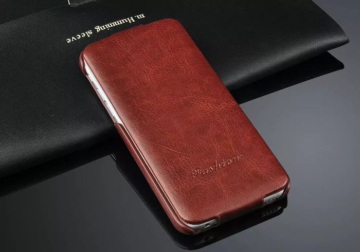 100% Handmade Luxury Real Genuine Leather Flip Case Cover For iPhone 4/ 4S