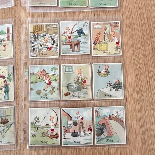 66 x 'Henry' Cigarette Cards Kensitas J. Wix & Sons 1935-37 V.Good - Excellent