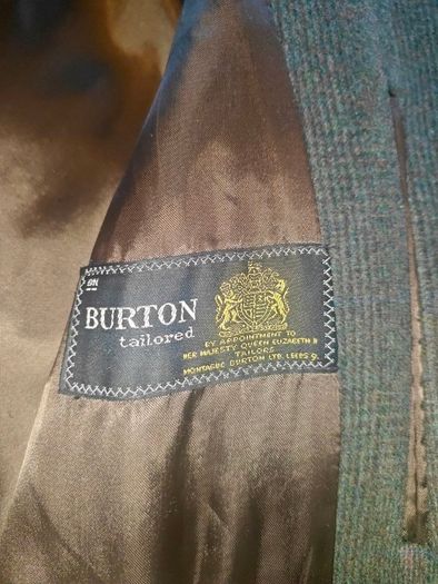 Vintage Burton Tailored Men's Lambswool Overcoat Made in England Brown