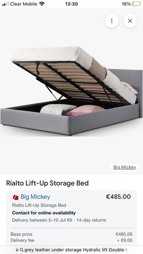 FREE Ottoman Storage Double Bed ( Frame Only )