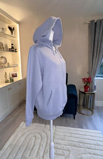 Ladies Grey Zip through Hoodie Size UK Large 14 / EU 42