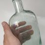 395 - Antique Imperial Pint Sea Glass Decorative Collectible Alcohol Bottle Image 3