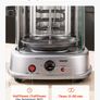 Countertop Vertical Rotating Oven 11.5L Rotisserie Shawarma Machine, 1500W Kebab Grill Roaster with Heat-Resistant Door, Drip Tray, and Timer Control, Kebab Rack with 7 Skewers Image 5