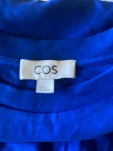 Cos blue cotton dress size S (10-12) with pockets