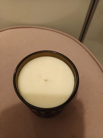 Habitat christmas Green glass candle
