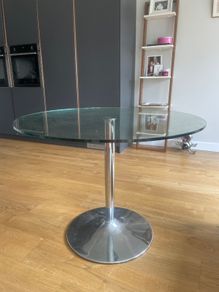 Glass table with chrome base - from John Lewis