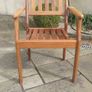 8 Solid Teak Garden Patio Chairs with Green Cushions 500euro Image 5