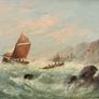 Superb Oil on Board Marine Painting, after Edwin Hayes Image 2