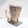 Armchair Beibel Rug covered , Natural Finish Image 5