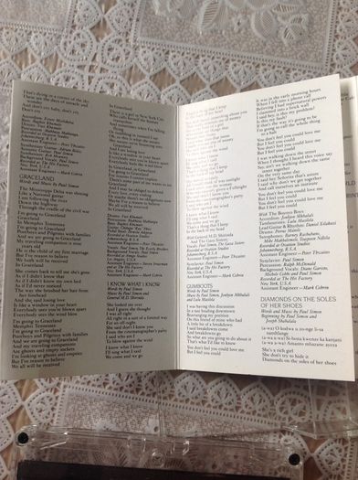 Paul Simon.  Graceland.  Cassette Tape.