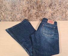womens Levis 544 04 low waist flared bootcut blue denim jeans SIZE W 30 L 30 zip fly bell bottom A1