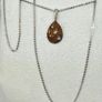 Diamond Orange Red Diamond & White Natural Diamond Pendant with Chain Image 6