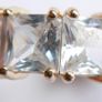 Vintage Gold Plated Huggie Hoop Earrings Cubic Zirconia Stones Image 6