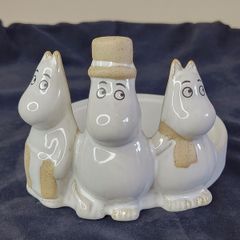 Official Moomin Ceramic Figurine Candle Holder  Trinket Dish  Moominpappa & Family