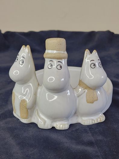 Official Moomin Ceramic Figurine Candle Holder  Trinket Dish  Moominpappa & Family