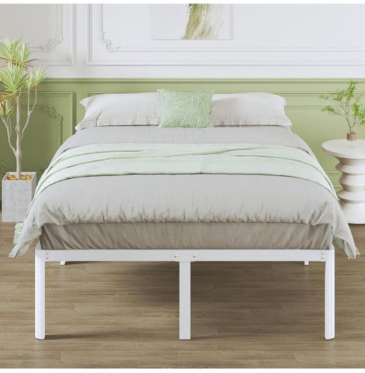 Super King Bed Frame 46 cm High with Rounded Corners, Heavy Duty Metal Bed Frames 6ft