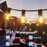 Lights Outdoor 150Ft, LED Outdoor String Lights Mains Powered Waterproof Garden Lights with 75+2 Shatterproof Plastic G40 Bulbs for Party, Patio, Wedding, Party, Terrace Image 5