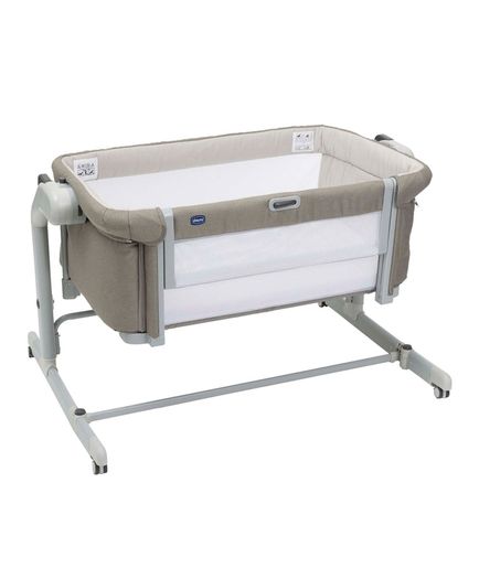 Chicco Next2Me Bedside Crib :Beige, Rocking, Height Adjustable