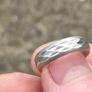 Mid Century Sterling Silver wedding Ring Image 9