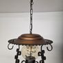 Vintage French Copper 1970s ceiling light Image 7