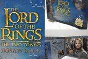 The Lord Of The Rings; The Two Towers; 4 x Jigsaw Puzzles HARDBACK BOOK
