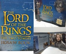 The Lord Of The Rings; The Two Towers; 4 x Jigsaw Puzzles HARDBACK BOOK
