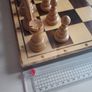 Quality Large Wooden Folding Chess Set 14x14 Inches Board Game Image 4