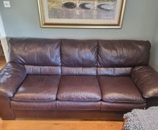 Leather 3+2+1 and footstool