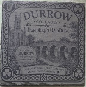 Natural Slate Coaster Durrow Ireland Celtic Knot Design