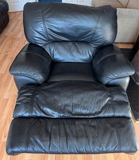 Leather reclining chair