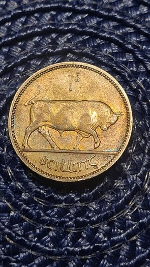 IRISH 1939 silver shilling