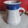 Handcrafted Blue Gray Glazed Art Studio Pottery Tall Mug AS Flower VASE Image 6