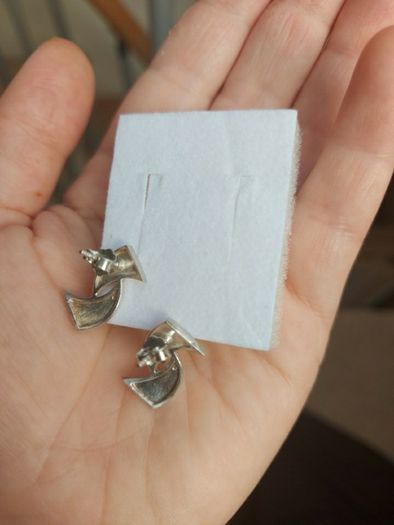 silver earrings