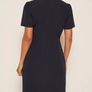 Black Short Sleeve Tailored Shift Dress, NEXT, Size 10 Image 3