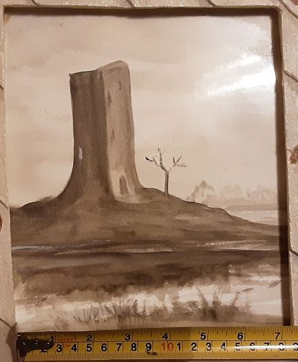 water colour picture of ferry carraig