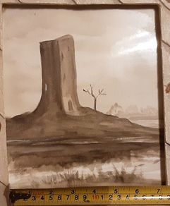 water colour picture of ferry carraig