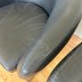 Black Faux Leather Swivel Chairs Image 2