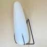 1 x Mid Century Philips Louis Kalff Wall Light Sconce, Opaline Milk Glass Black Wire Frame, 70s Dutch Image 4
