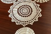 Four Vintage Assorted Crochet Doilies