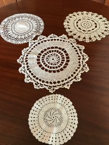 Four Vintage Assorted Crochet Doilies