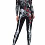 Women Halloween Costume 3D Print Long Sleeve Skinny Skeleton Catsuit Cosplay Jumpsuit (MULTIPLE STYLES) Image 4