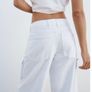 SALE Fab Zara Mid Rise White Multi Pocket Wide Leg Cargo Trousers  Size 42 UK 14 Image 6