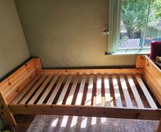 solid pine single bed