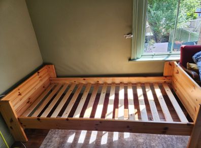 solid pine single bed