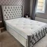 Brand New Framed Beds With Optional Gaslift Ottoman Storage,&  Tufted Sprung Memory Foam Mattresses Instock Image 8